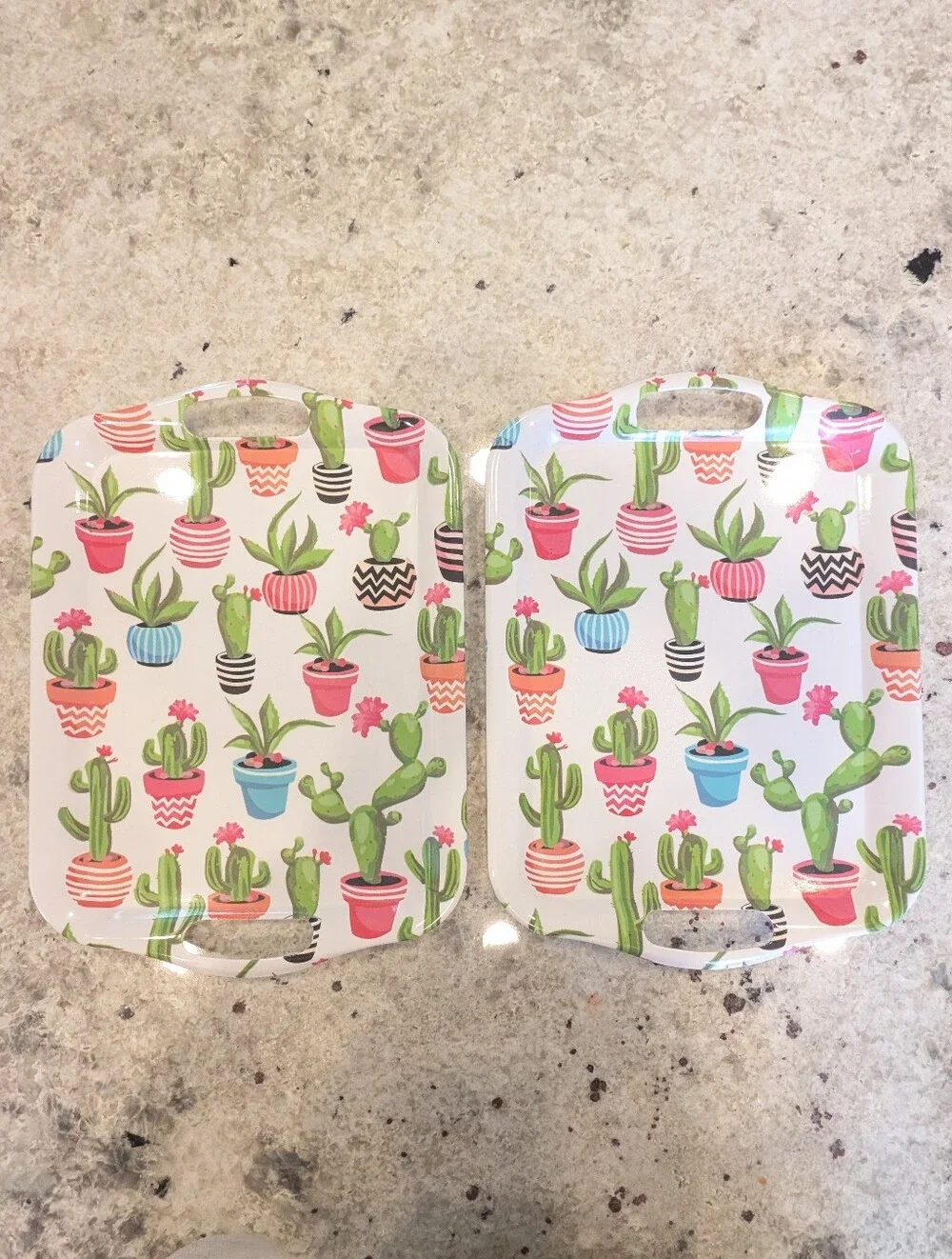 Hobby Lobby Cactus Melamine Tray Set of 2